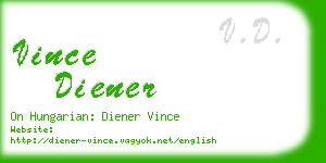vince diener business card